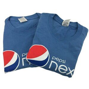 LOT 2 JerZees Pepsi Graphic T-Shirt Mens XL Blue